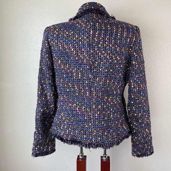 Chadwick’s Purple Colorful Dress Jacket Size 6 EUC - Picture 5 of 6